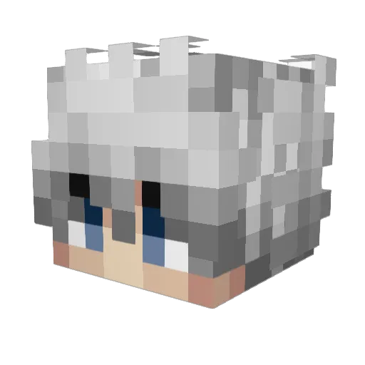 kcrr Minecraft avatar head, 3D render