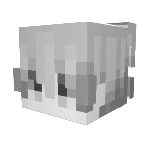 kczn Minecraft avatar head, 3D render