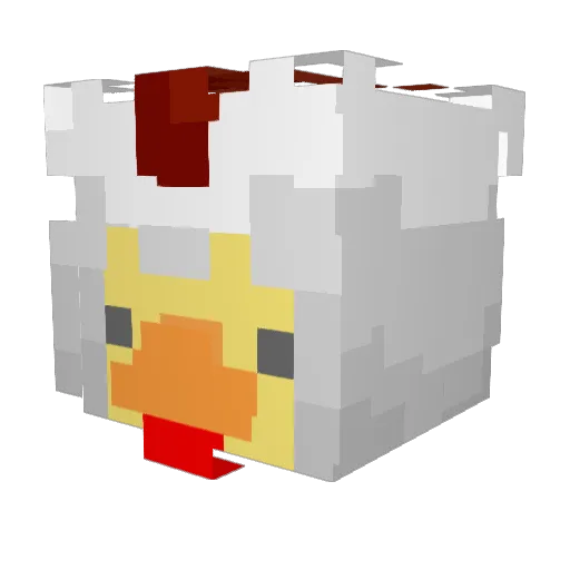 kd2p Minecraft avatar head, 3D render