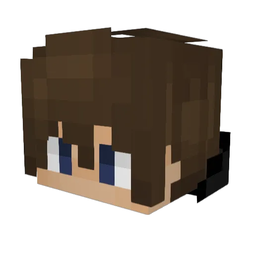 kdeeee Minecraft avatar head, 3D render