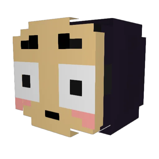 kdenzz Minecraft avatar head, 3D render