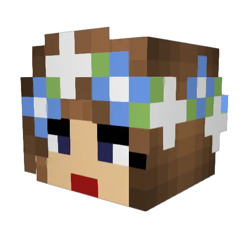 kdirtyvn Minecraft avatar head, 3D render