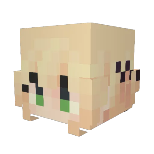 kdjune Minecraft avatar head, 3D render