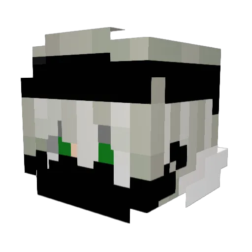 kdqd Minecraft avatar head, 3D render
