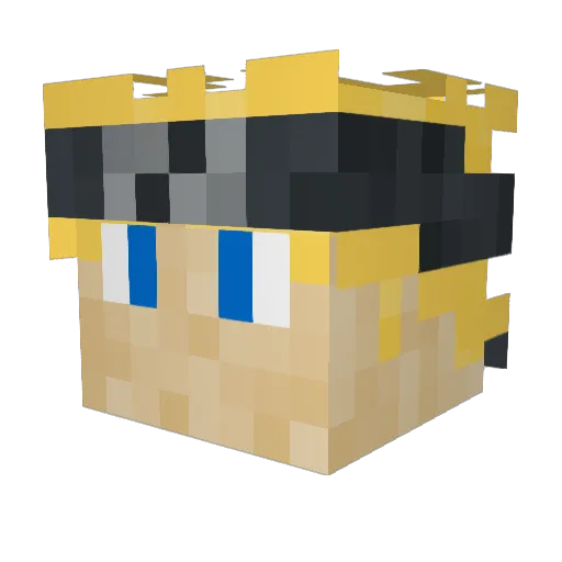 kdryjanski Minecraft avatar head, 3D render
