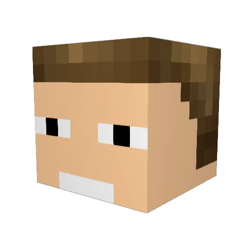 kduma Minecraft avatar head, 3D render
