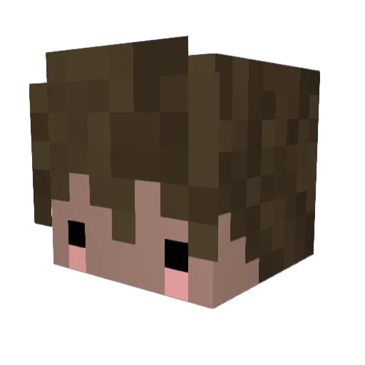 kdv Minecraft avatar head, 3D render