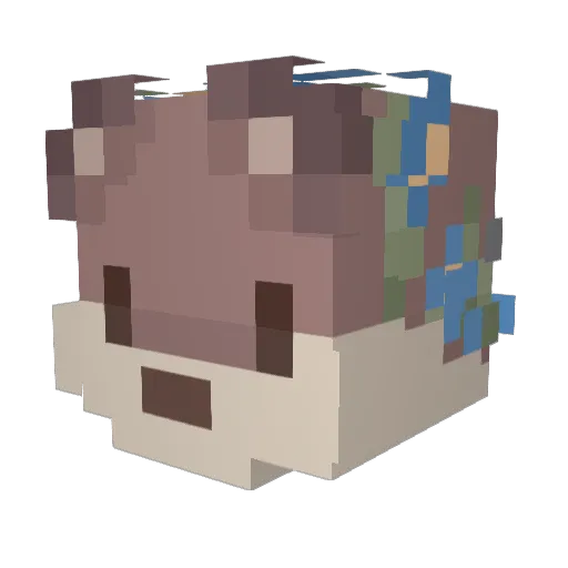 kdvls Minecraft avatar head, 3D render