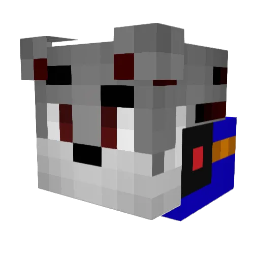 kdwtop Minecraft avatar head, 3D render