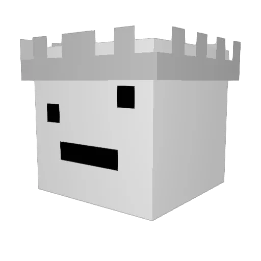 kdwy Minecraft avatar head, 3D render