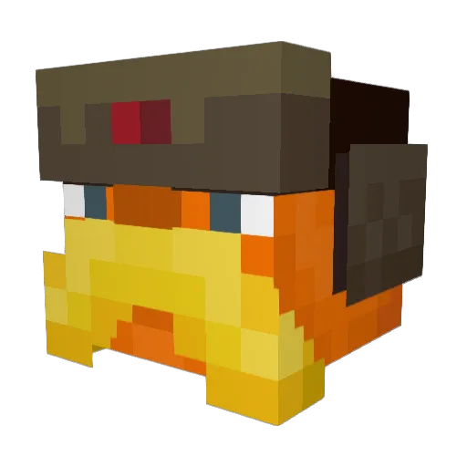 kdzvken Minecraft avatar head, 3D render