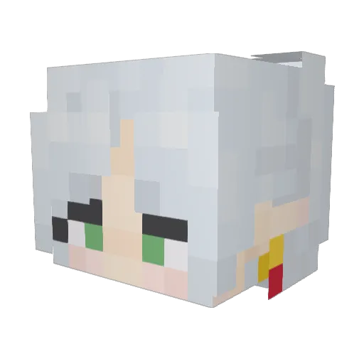 ke1o Minecraft avatar head, 3D render