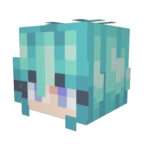 ke1pppp Minecraft avatar head, 3D render