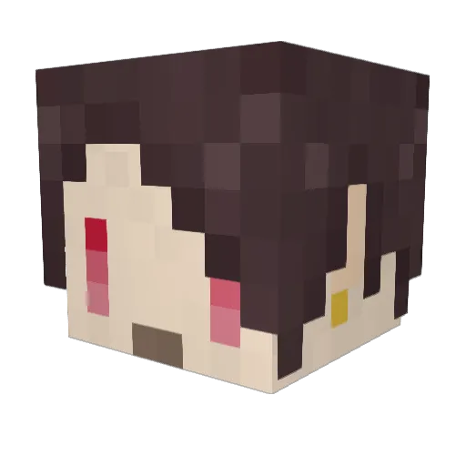 ke86ke Minecraft avatar head, 3D render