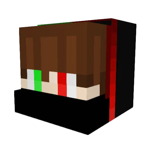 keN_00198 Minecraft avatar head, 3D render