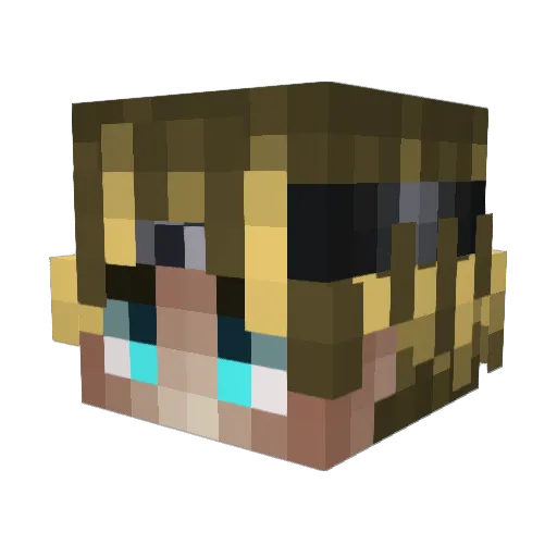 keaboy Minecraft avatar head, 3D render