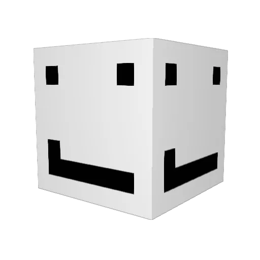 keanou Minecraft avatar head, 3D render