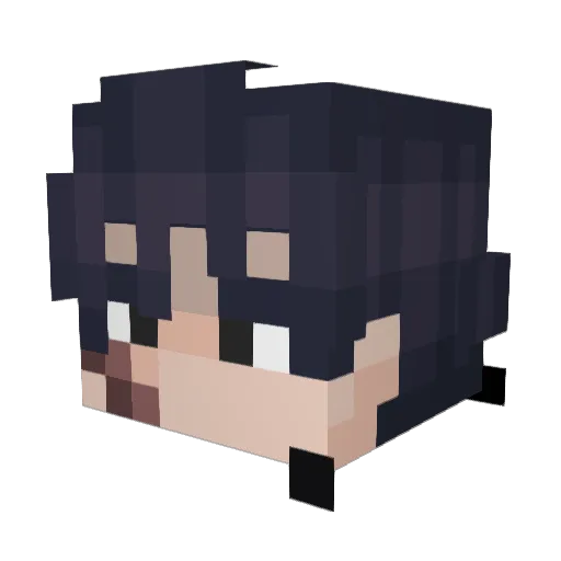 keaofu Minecraft avatar head, 3D render