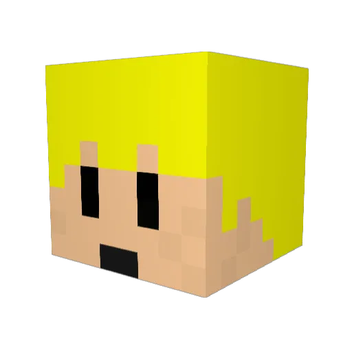 keater1 Minecraft avatar head, 3D render