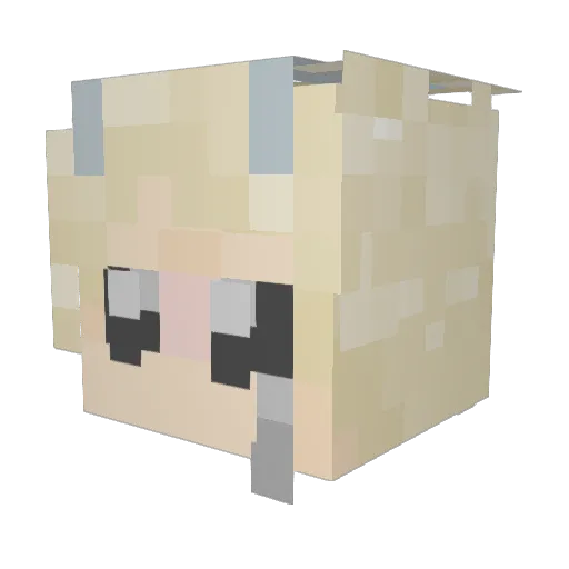 keathro Minecraft avatar head, 3D render