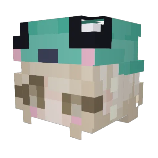 keawave Minecraft avatar head, 3D render
