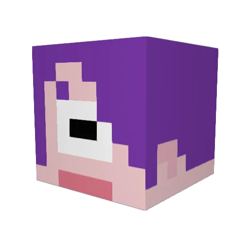 kebbysaurus Minecraft avatar head, 3D render