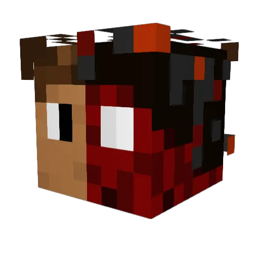 kebgm Minecraft avatar head, 3D render