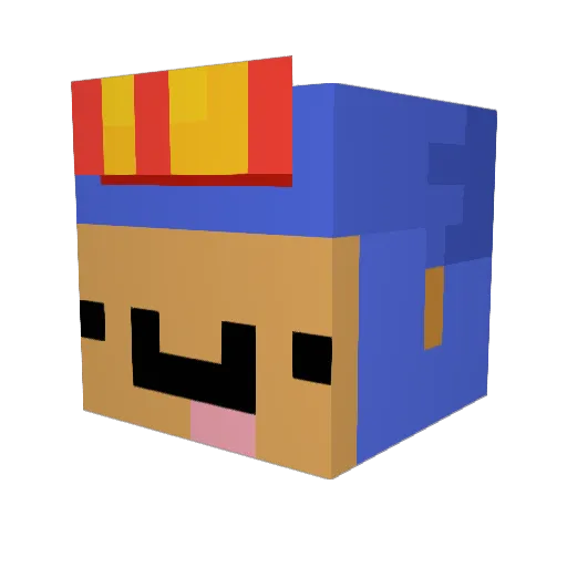 kebomg Minecraft avatar head, 3D render