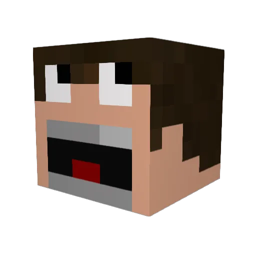 kechaq Minecraft avatar head, 3D render