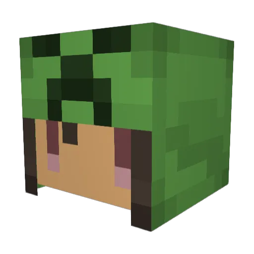 kechio Minecraft avatar head, 3D render