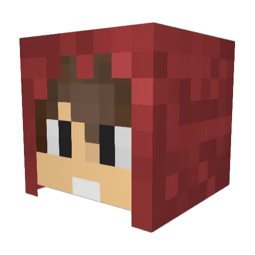 kedaalbu Minecraft avatar head, 3D render