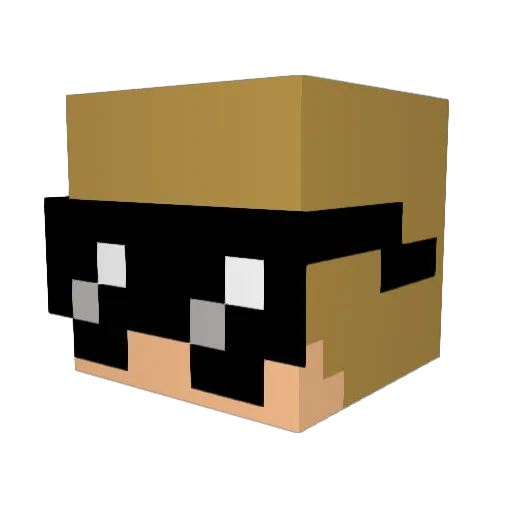 kedem Minecraft avatar head, 3D render
