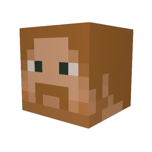 keds_354 Minecraft avatar head, 3D render