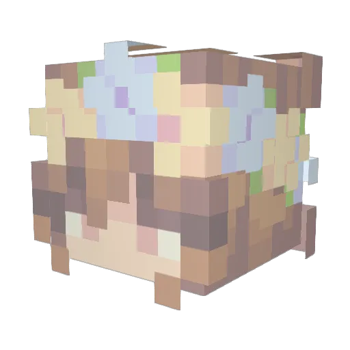 keeThebee Minecraft avatar head, 3D render