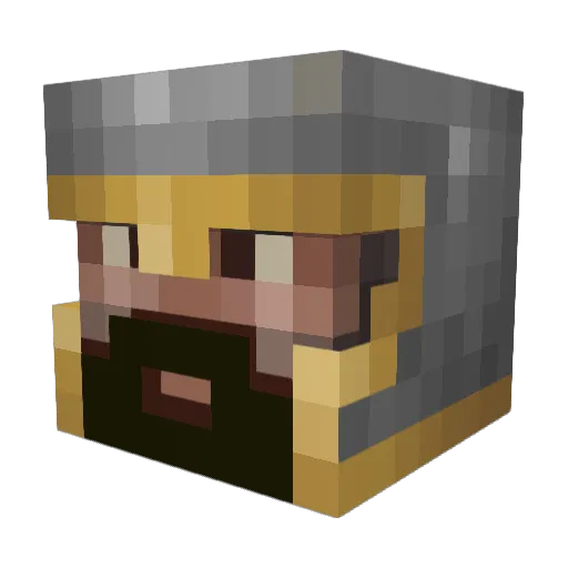 keebord Minecraft avatar head, 3D render