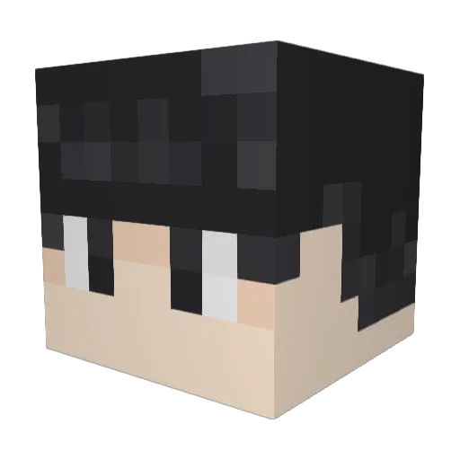 keeet Minecraft avatar head, 3D render