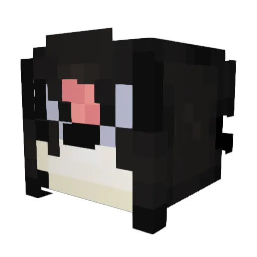keekcat Minecraft avatar head, 3D render