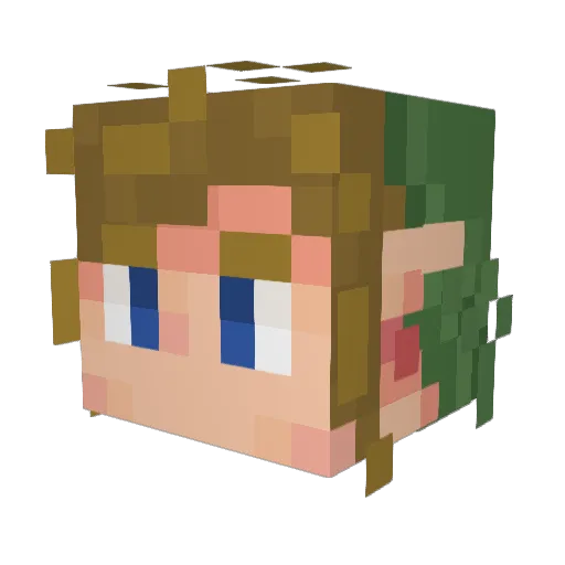 keekhou Minecraft avatar head, 3D render