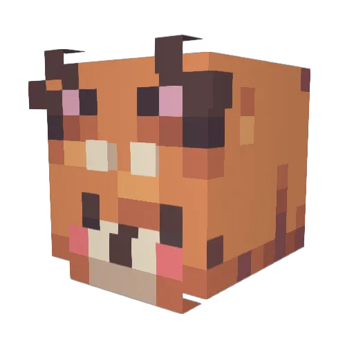 keekocats Minecraft avatar head, 3D render