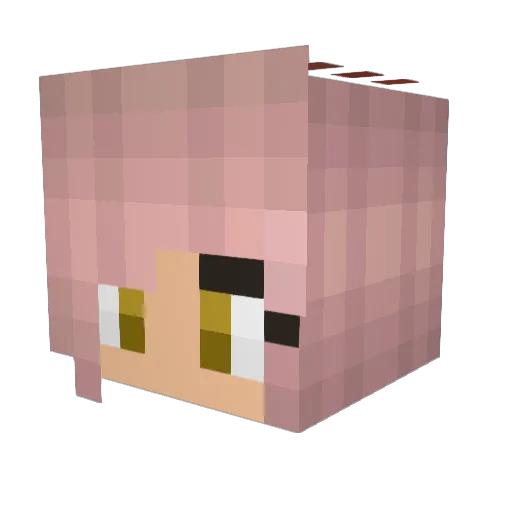keep_land Minecraft avatar head, 3D render