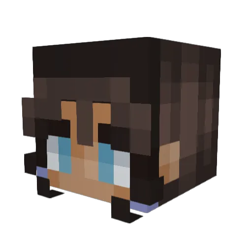 keeperskad Minecraft avatar head, 3D render