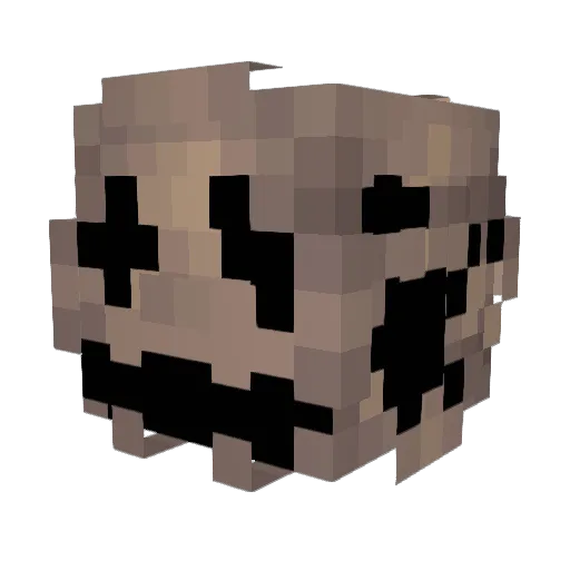 keepholding Minecraft avatar head, 3D render
