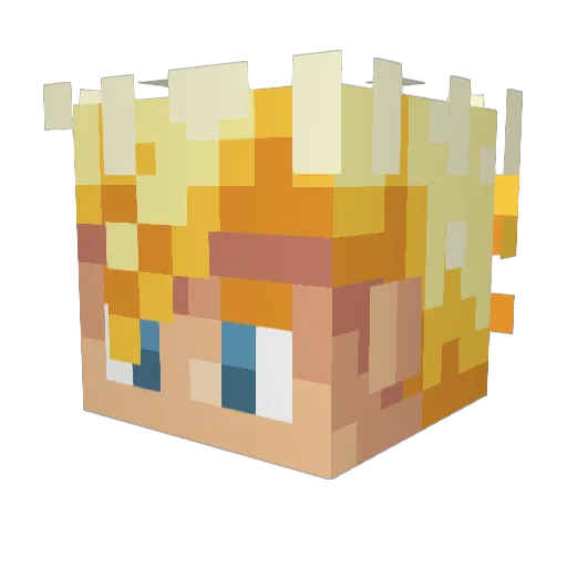 keepjuggin Minecraft avatar head, 3D render