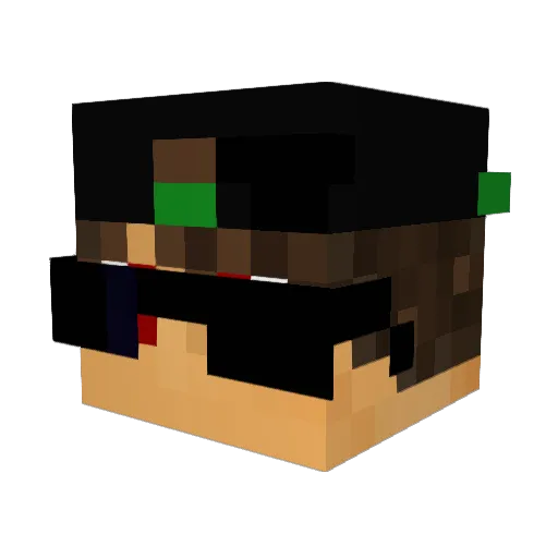 keepones Minecraft avatar head, 3D render