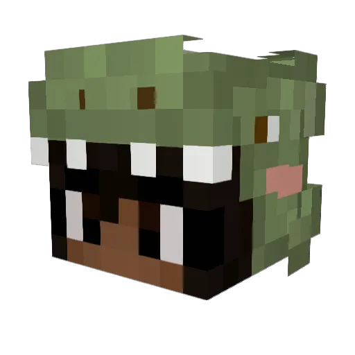 keerassg Minecraft avatar head, 3D render