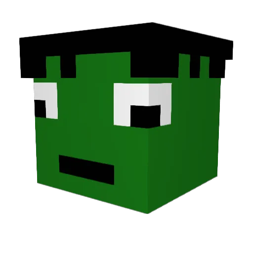 keeroh Minecraft avatar head, 3D render