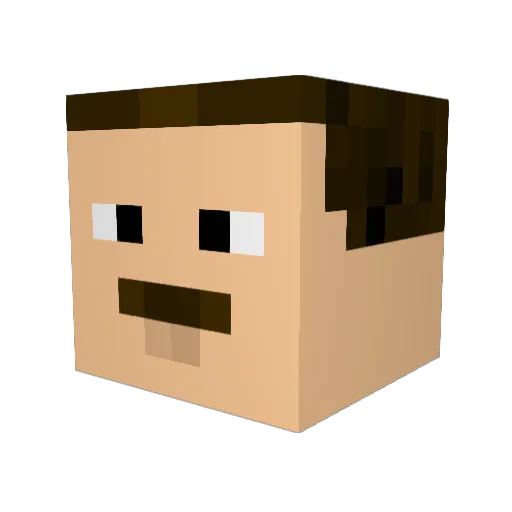 keesfani Minecraft avatar head, 3D render