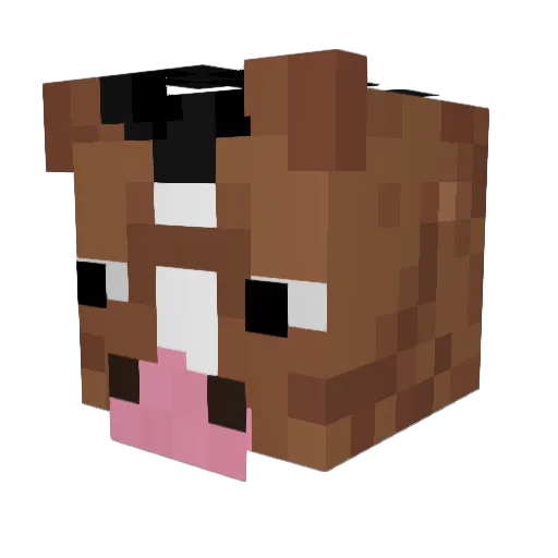 kef_prod Minecraft avatar head, 3D render