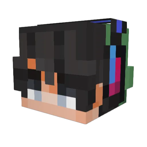 kefcrat Minecraft avatar head, 3D render