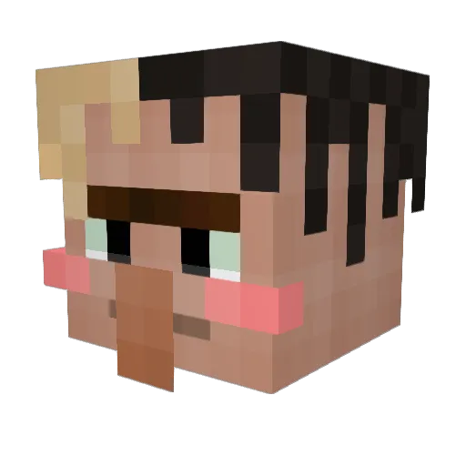 kefeboy Minecraft avatar head, 3D render